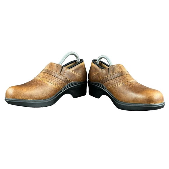 Ariat Safety Clog Steel Toe Golden Brown Slip On Shoes 10002367 Womens Sz 6-11 B - Picture 8 of 9